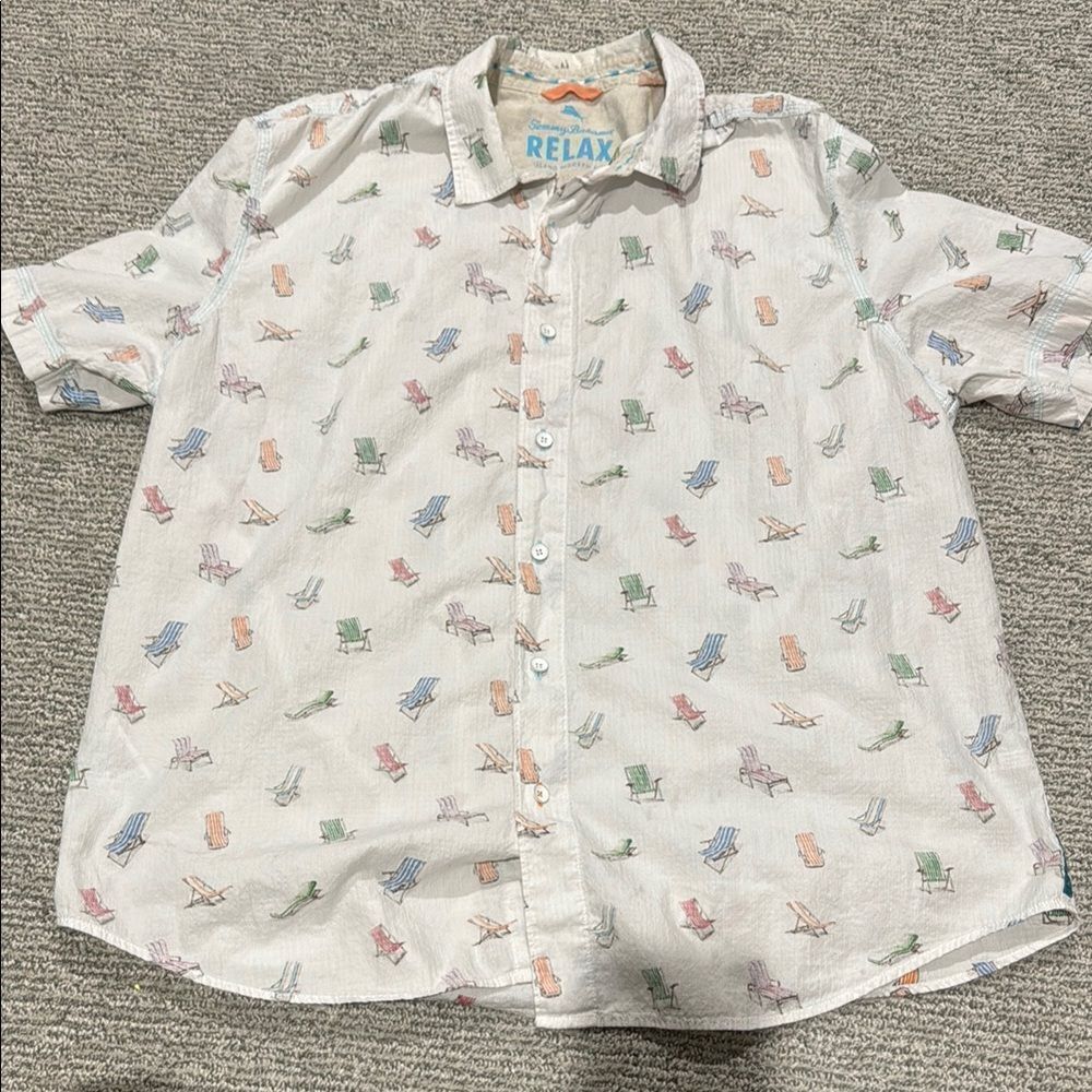 Tommy Bahama White Casual Button Down Shirt